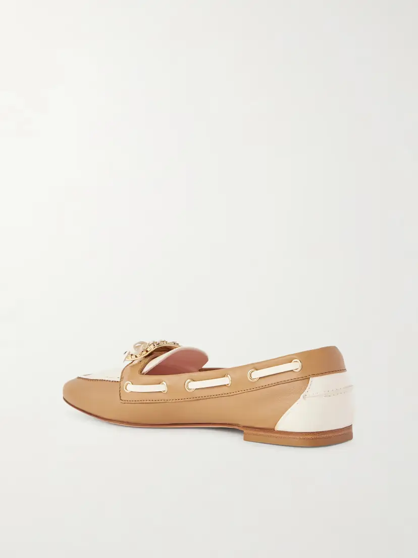 Roger Vivier Embellished Bow-detailed Two-tone Leather Loafers | Thumbnail 3 Roger Vivier Embellished Bow-detailed Two-tone Leather Loafers | Thumbnail 3