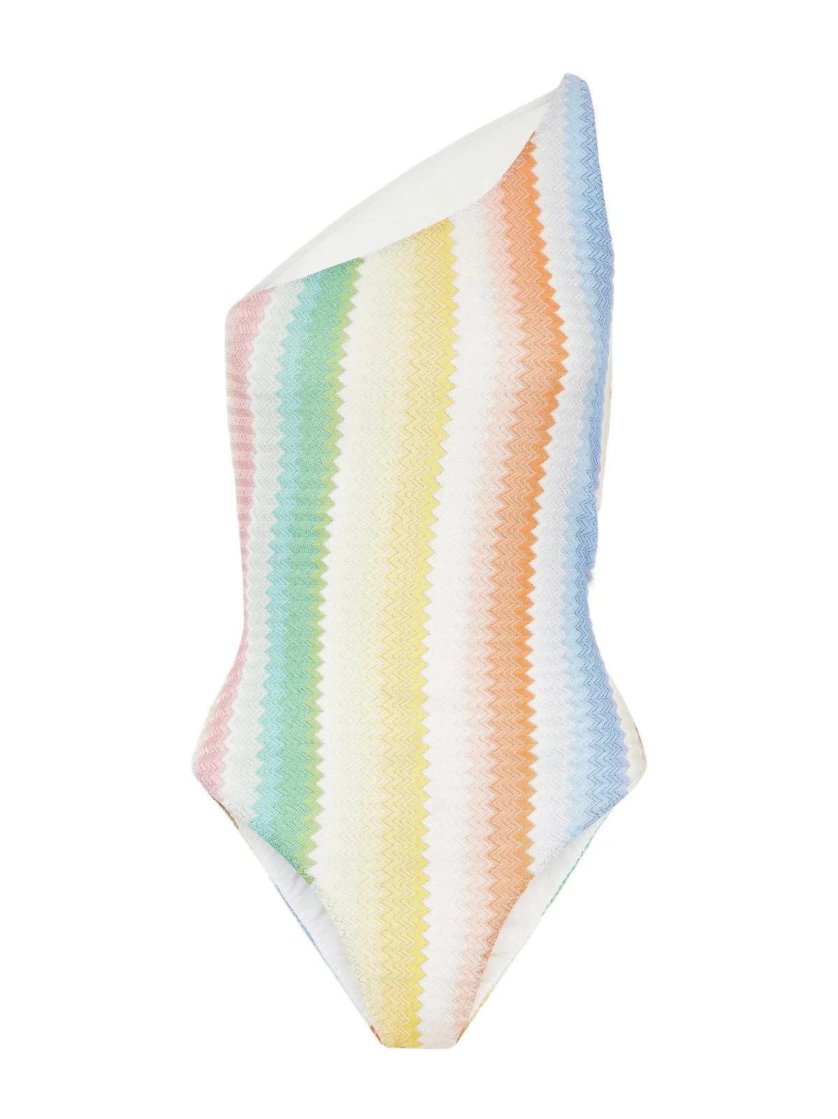 Mare One-shoulder Striped Metallic Crochet-knit Swimsuit Mare One-shoulder Striped Metallic Crochet-knit Swimsuit