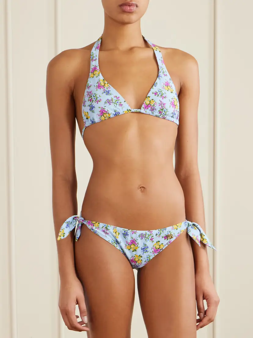 Dolce & Gabbana Embellished Floral-print Triangle Bikini | Thumbnail 2 Dolce & Gabbana Embellished Floral-print Triangle Bikini | Thumbnail 2
