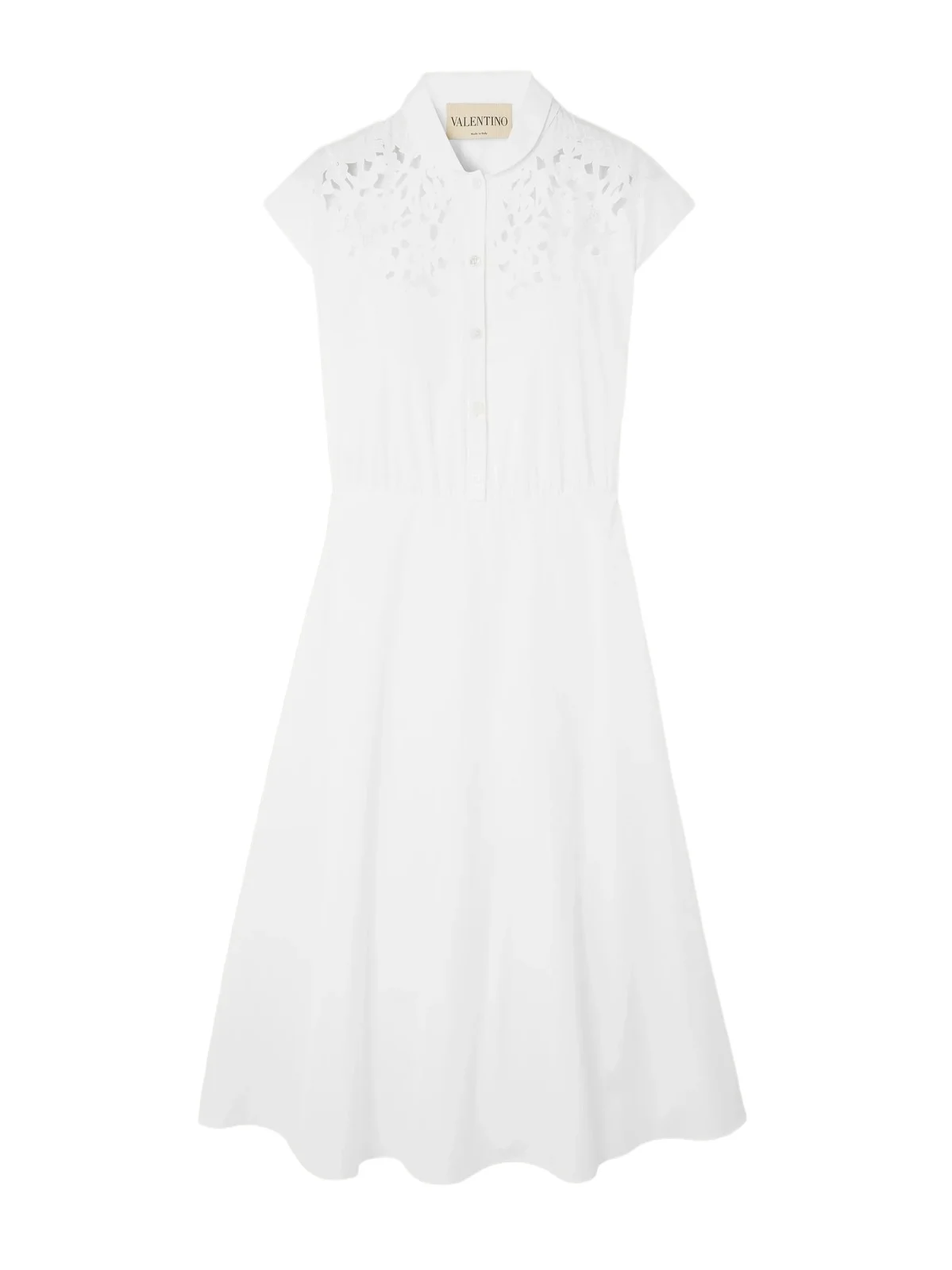 Broderie Anglaise-trimmed Cotton-poplin Midi Dress Broderie Anglaise-trimmed Cotton-poplin Midi Dress