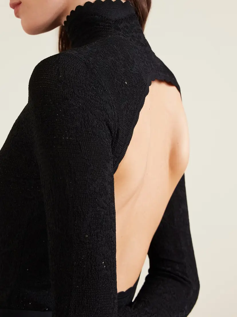 Givenchy Open-back Lace Turtleneck Bodysuit | Thumbnail 4