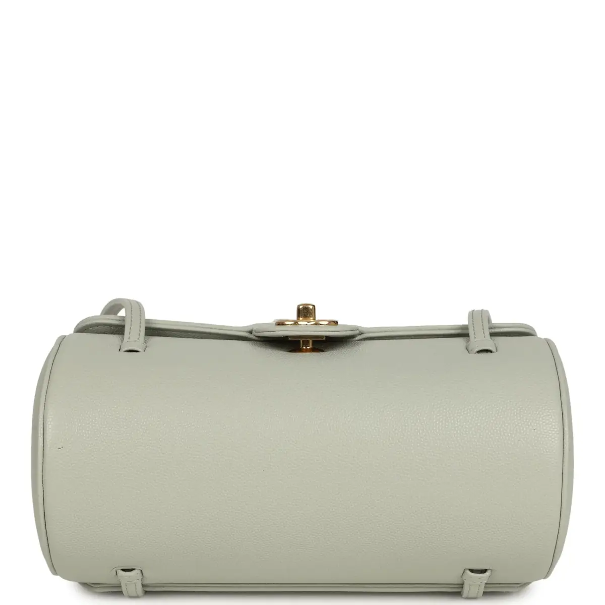 Chanel Chanel Preppy Coco Bowling Bag Light Green Shiny Caviar Brushed Gold Hardware | Thumbnail 7