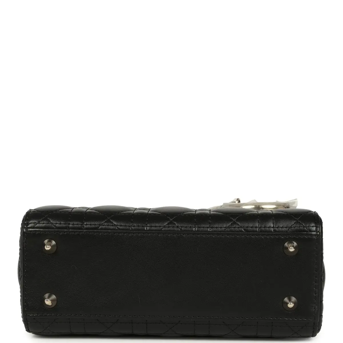 Dior Christian Dior Small Lady Dior Bag Black Cannage Lambskin and Multicolor Python Light Gold Hardware | Thumbnail 6