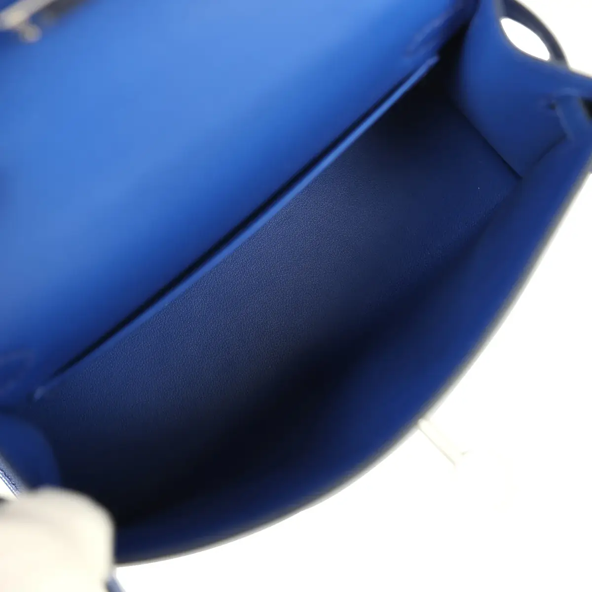 HERMÈS Hermes Kelly Sellier 20 Bleu Royal Chevre Chamkila and Ombre Varanus Salvator Lizard Touch Palladium Hardware | Thumbnail 8