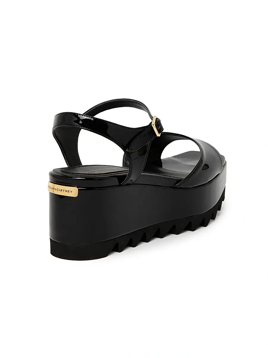 Stella McCartney Women's Elyse 80MM Faux Patent Leather Platform Sandals | Thumbnail 3 Stella McCartney Women's Elyse 80MM Faux Patent Leather Platform Sandals | Thumbnail 3