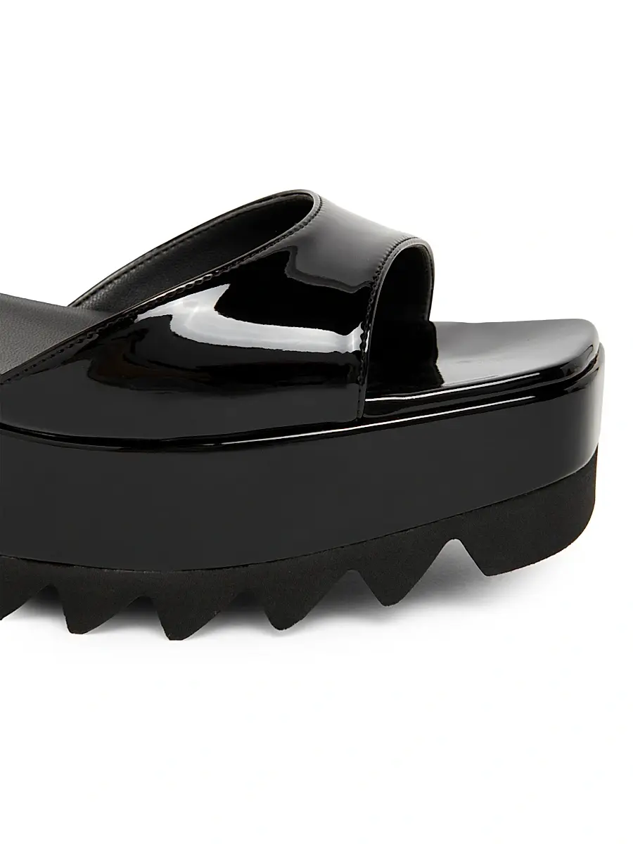 Stella McCartney Women's Elyse 80MM Faux Patent Leather Platform Sandals | Thumbnail 5 Stella McCartney Women's Elyse 80MM Faux Patent Leather Platform Sandals | Thumbnail 5