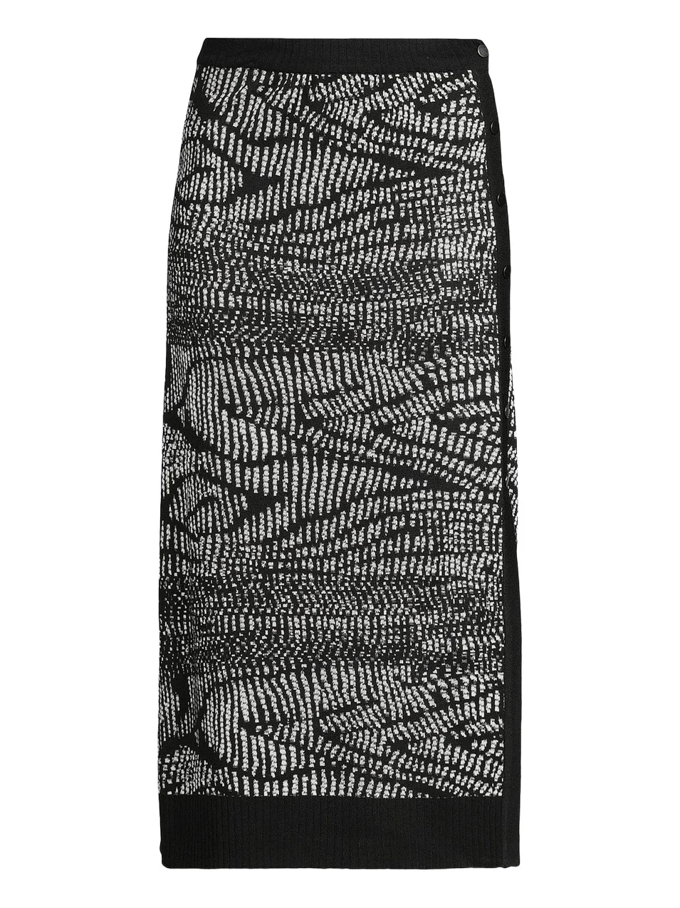 Women's Animal Abstract Jacquard Soft Knit Midi-Skirt Women's Animal Abstract Jacquard Soft Knit Midi-Skirt