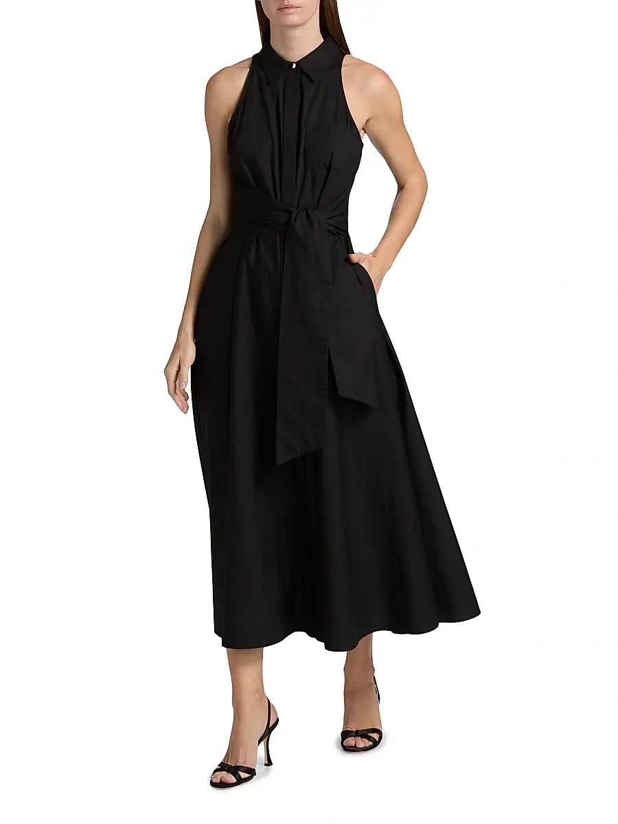Toccin Women's Chelsea Cotton Tie-Waist Midi-Shirtdress | Thumbnail 2 Toccin Women's Chelsea Cotton Tie-Waist Midi-Shirtdress | Thumbnail 2