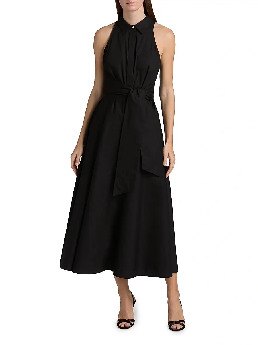 Toccin Women's Chelsea Cotton Tie-Waist Midi-Shirtdress | Thumbnail 3 Toccin Women's Chelsea Cotton Tie-Waist Midi-Shirtdress | Thumbnail 3