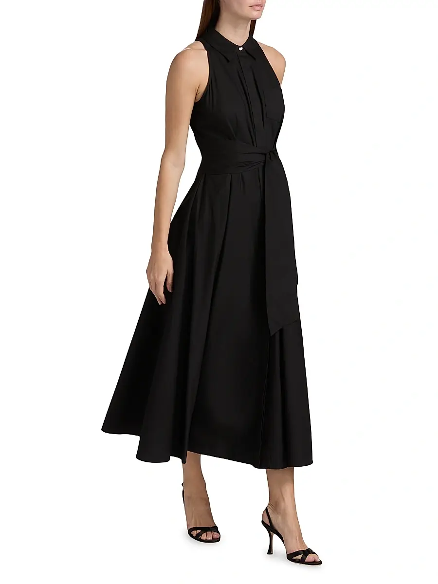 Toccin Women's Chelsea Cotton Tie-Waist Midi-Shirtdress | Thumbnail 4 Toccin Women's Chelsea Cotton Tie-Waist Midi-Shirtdress | Thumbnail 4