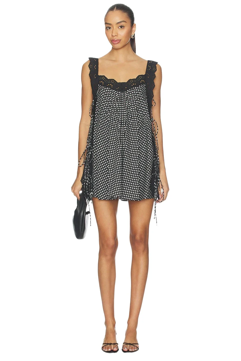 CAROLINE CONSTAS Lucilla Eyelet Mini Dress