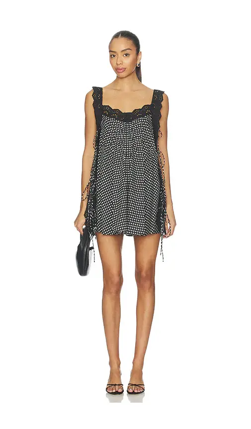 CAROLINE CONSTAS Lucilla Eyelet Mini Dress