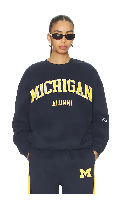 Hype and Vice Michigan Offside Crew Sweatshirt | Image 1 Hype and Vice Michigan Offside Crew Sweatshirt | Image 1