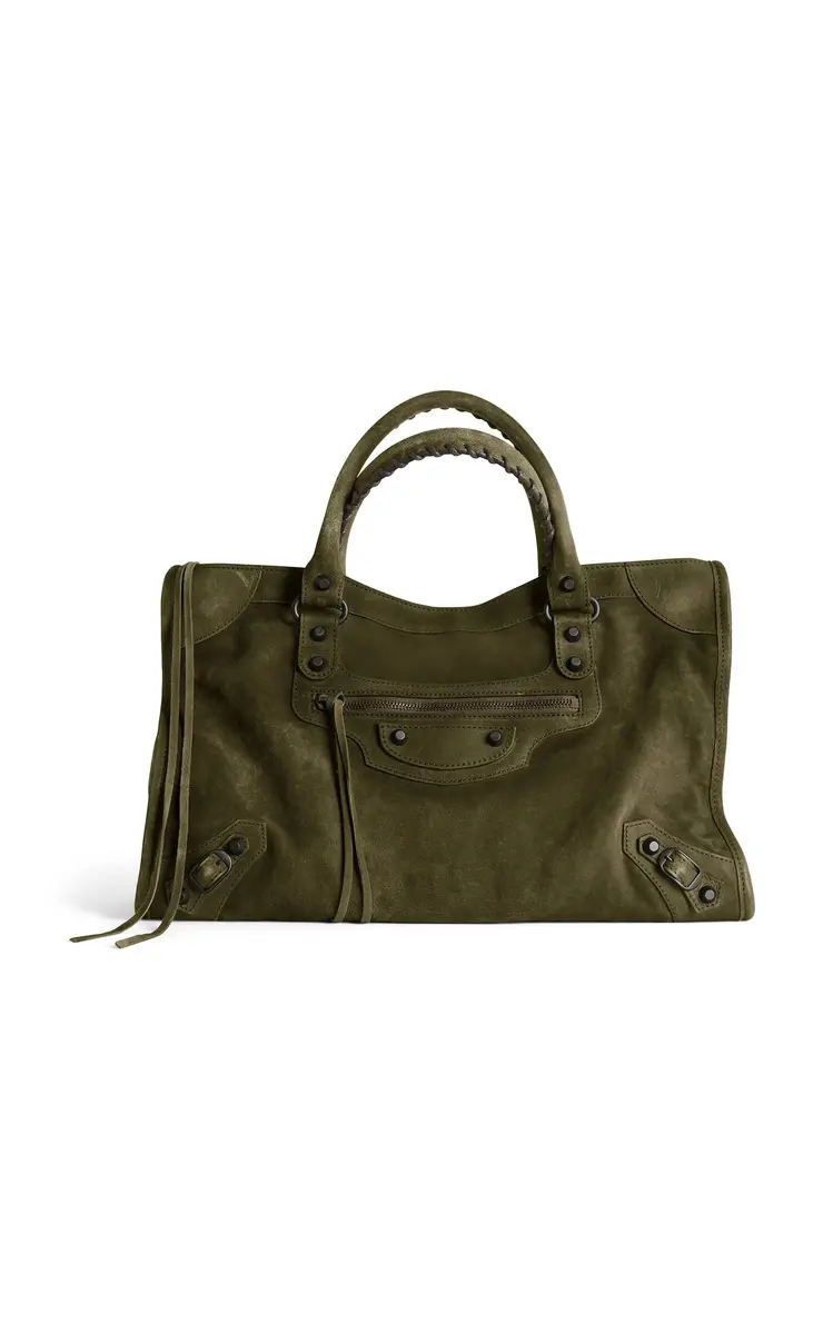 Balenciaga Le City Medium Suede Bag | Image 1 Balenciaga Le City Medium Suede Bag | Image 1
