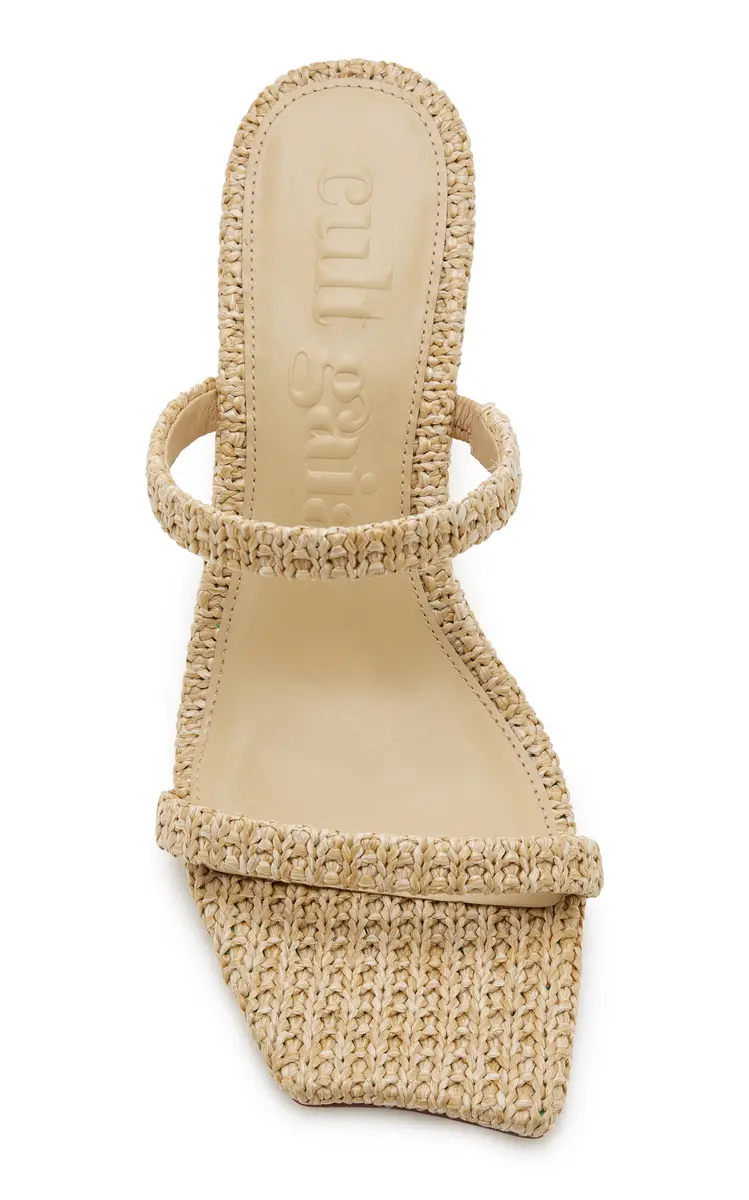Cult Gaia Raven Raffia Wedge Sandals | Thumbnail 3 Cult Gaia Raven Raffia Wedge Sandals | Thumbnail 3
