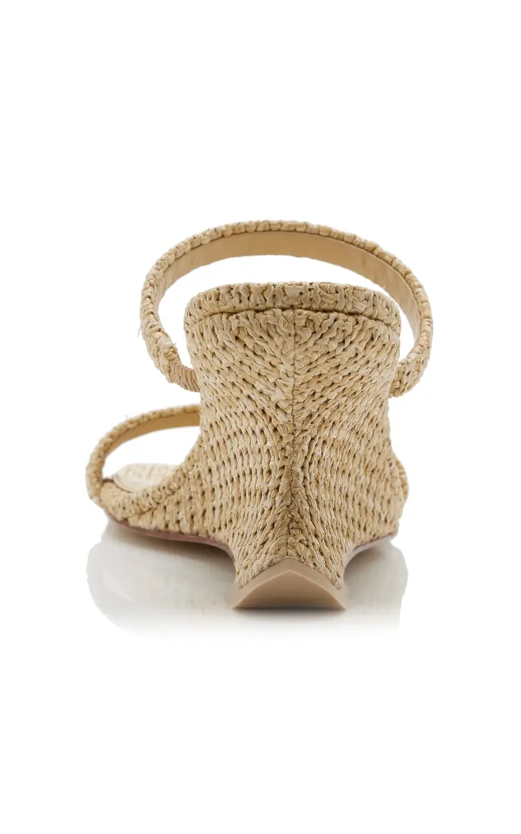 Cult Gaia Raven Raffia Wedge Sandals | Thumbnail 5 Cult Gaia Raven Raffia Wedge Sandals | Thumbnail 5