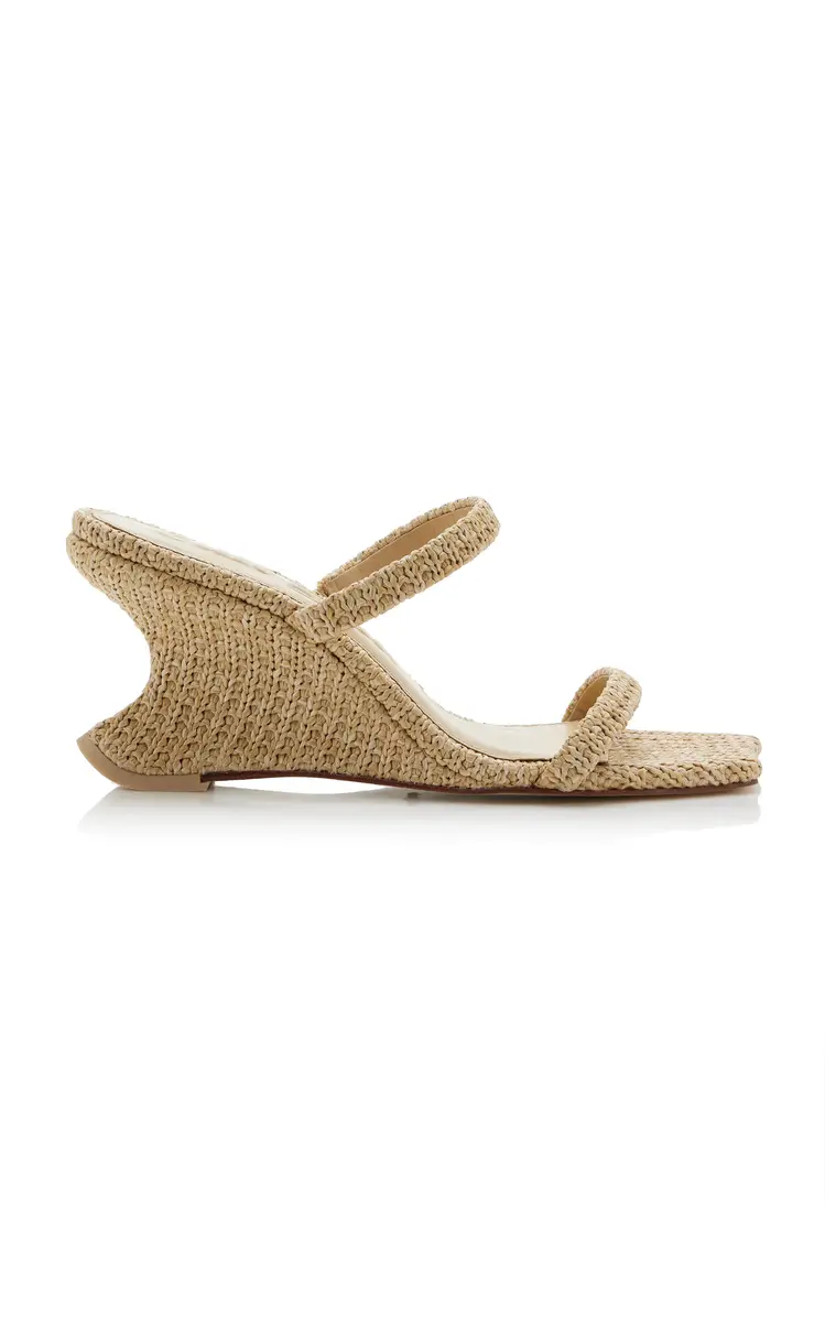 Cult Gaia Raven Raffia Wedge Sandals | Thumbnail 7 Cult Gaia Raven Raffia Wedge Sandals | Thumbnail 7