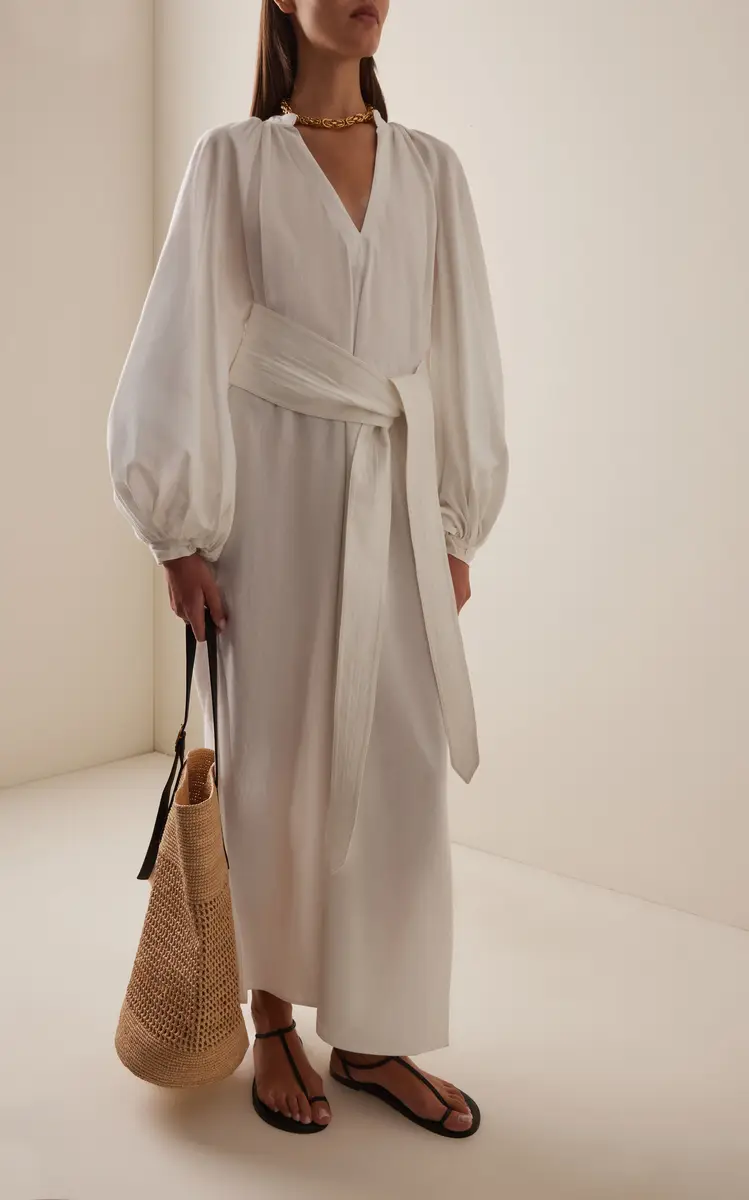 Marrakshi Life The Touareg Balloon-Sleeve Cotton Dress | Thumbnail 2 Marrakshi Life The Touareg Balloon-Sleeve Cotton Dress | Thumbnail 2