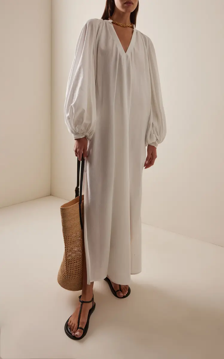 Marrakshi Life The Touareg Balloon-Sleeve Cotton Dress | Thumbnail 5 Marrakshi Life The Touareg Balloon-Sleeve Cotton Dress | Thumbnail 5