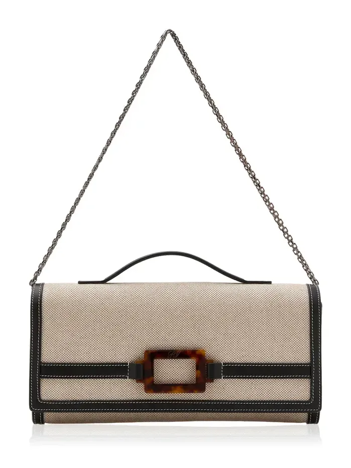 Belle Vivier Canvas Clutch
