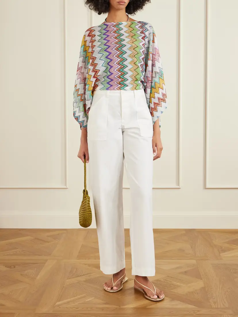 Missoni Striped Metallic Crochet-knit Blouse | Thumbnail 2