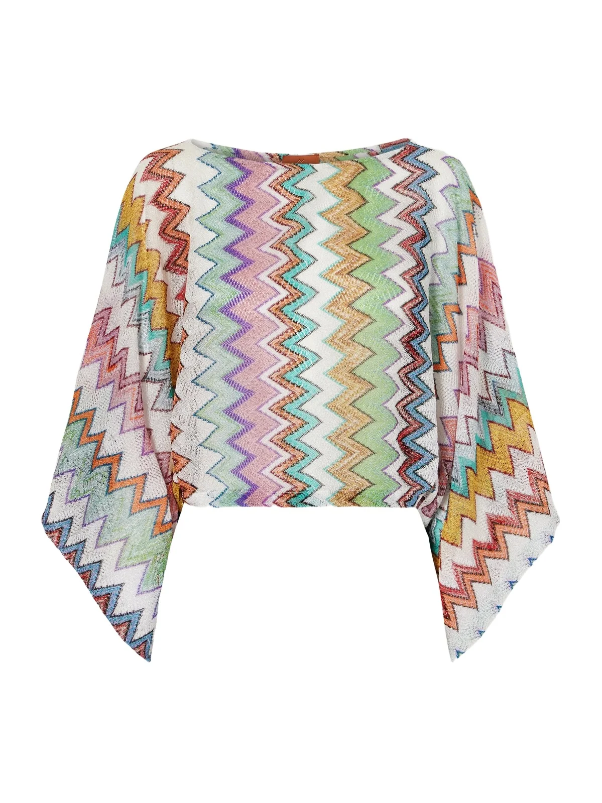Striped Metallic Crochet-knit Blouse