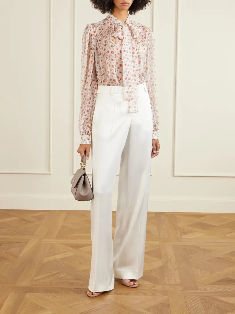 Dolce & Gabbana Floral-print Silk-blend Chiffon Blouse | Thumbnail 2
