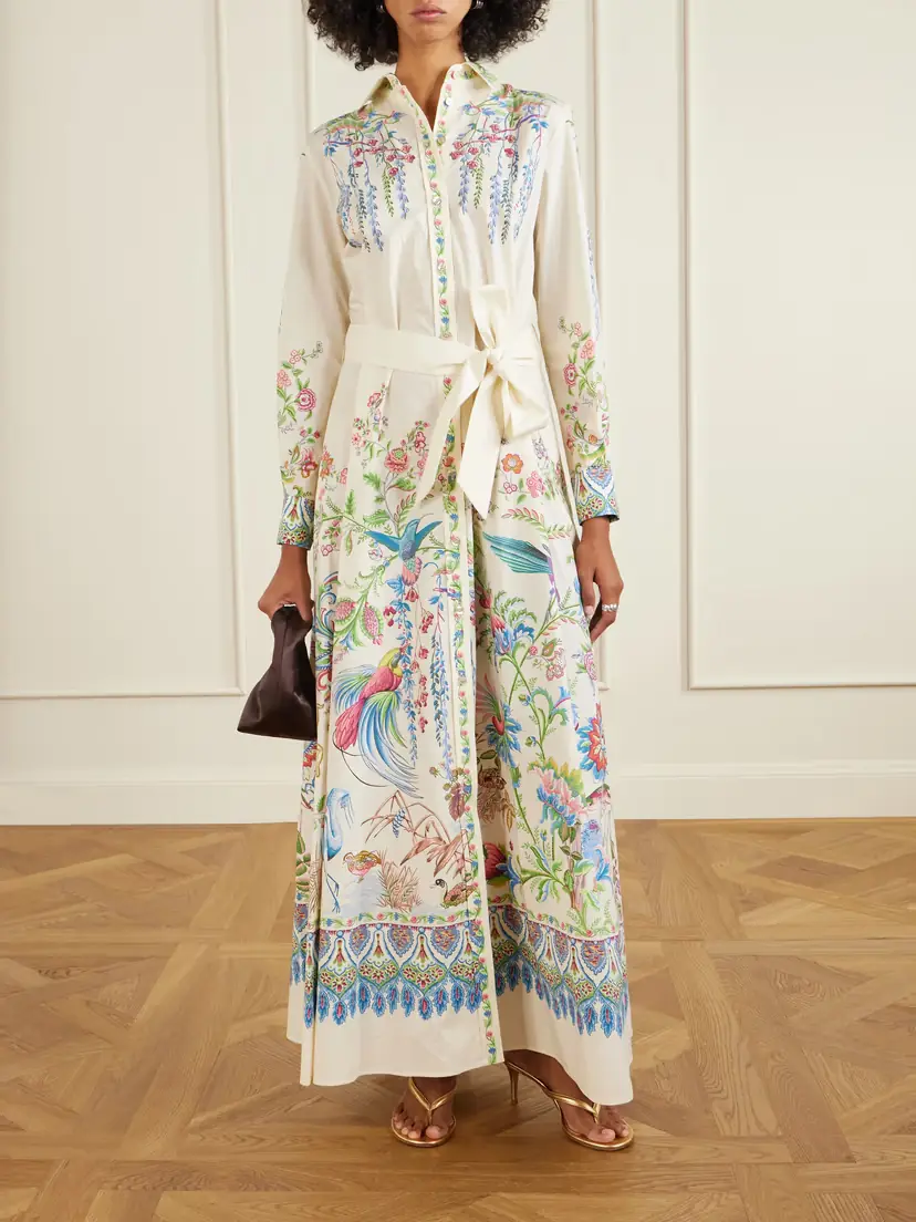 Etro Belted Printed Cotton Maxi Shirt Dress | Thumbnail 2 Etro Belted Printed Cotton Maxi Shirt Dress | Thumbnail 2
