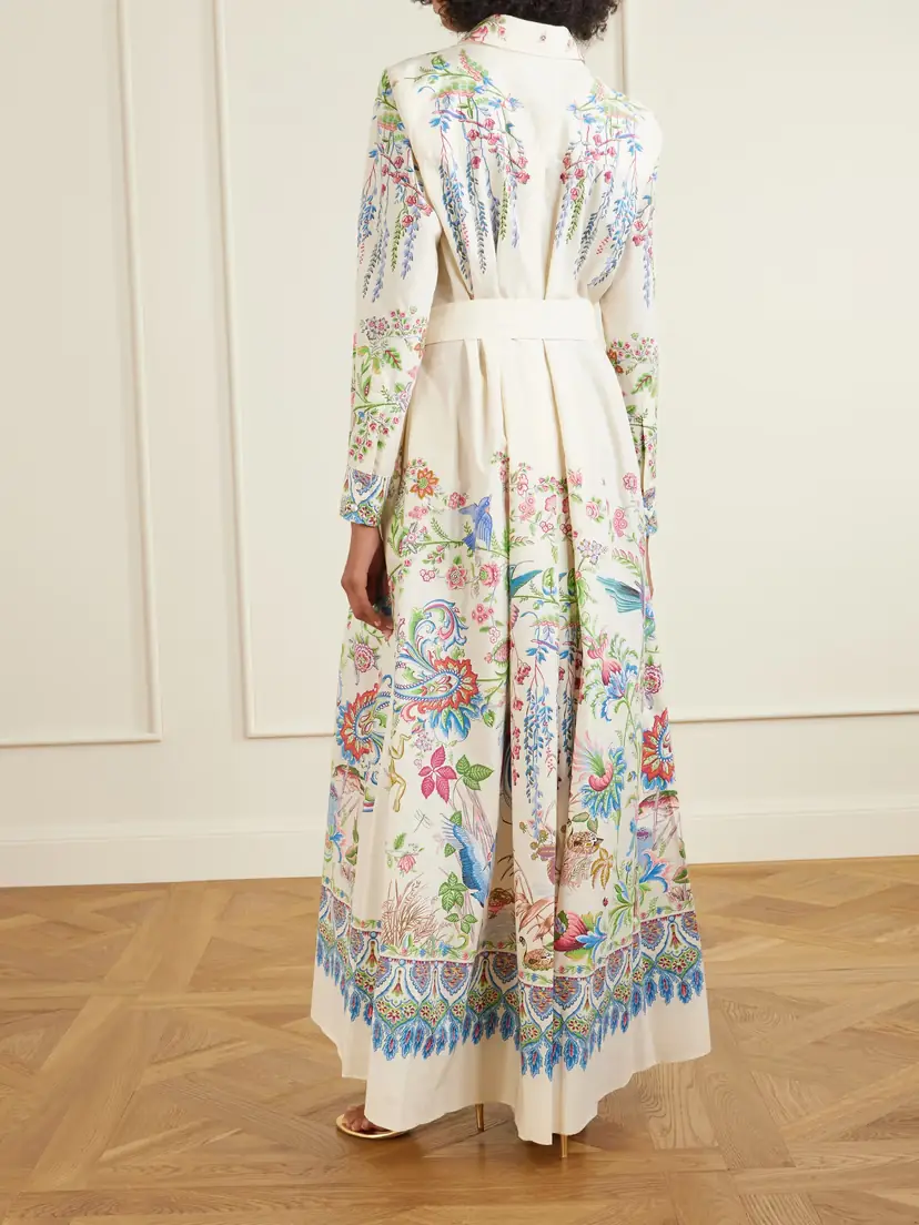 Etro Belted Printed Cotton Maxi Shirt Dress | Thumbnail 3 Etro Belted Printed Cotton Maxi Shirt Dress | Thumbnail 3