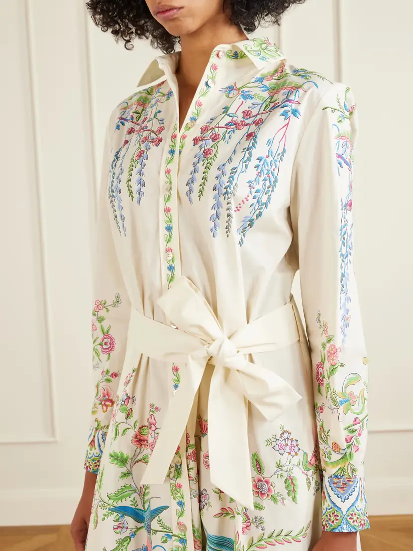 Etro Belted Printed Cotton Maxi Shirt Dress | Thumbnail 4 Etro Belted Printed Cotton Maxi Shirt Dress | Thumbnail 4