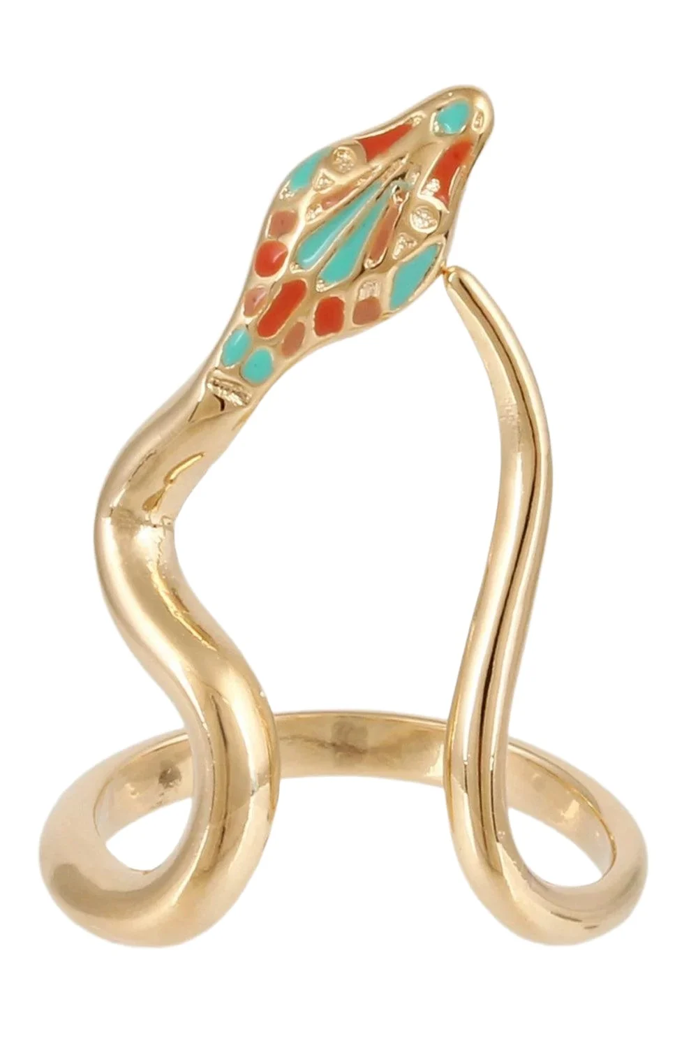 Orange Brown Naja Ring