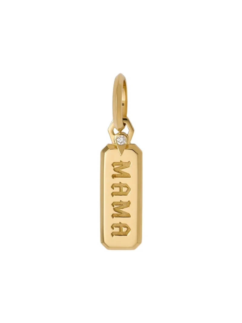 Small Mama Dog Tag in 18K Yellow Gold Small Mama Dog Tag in 18K Yellow Gold
