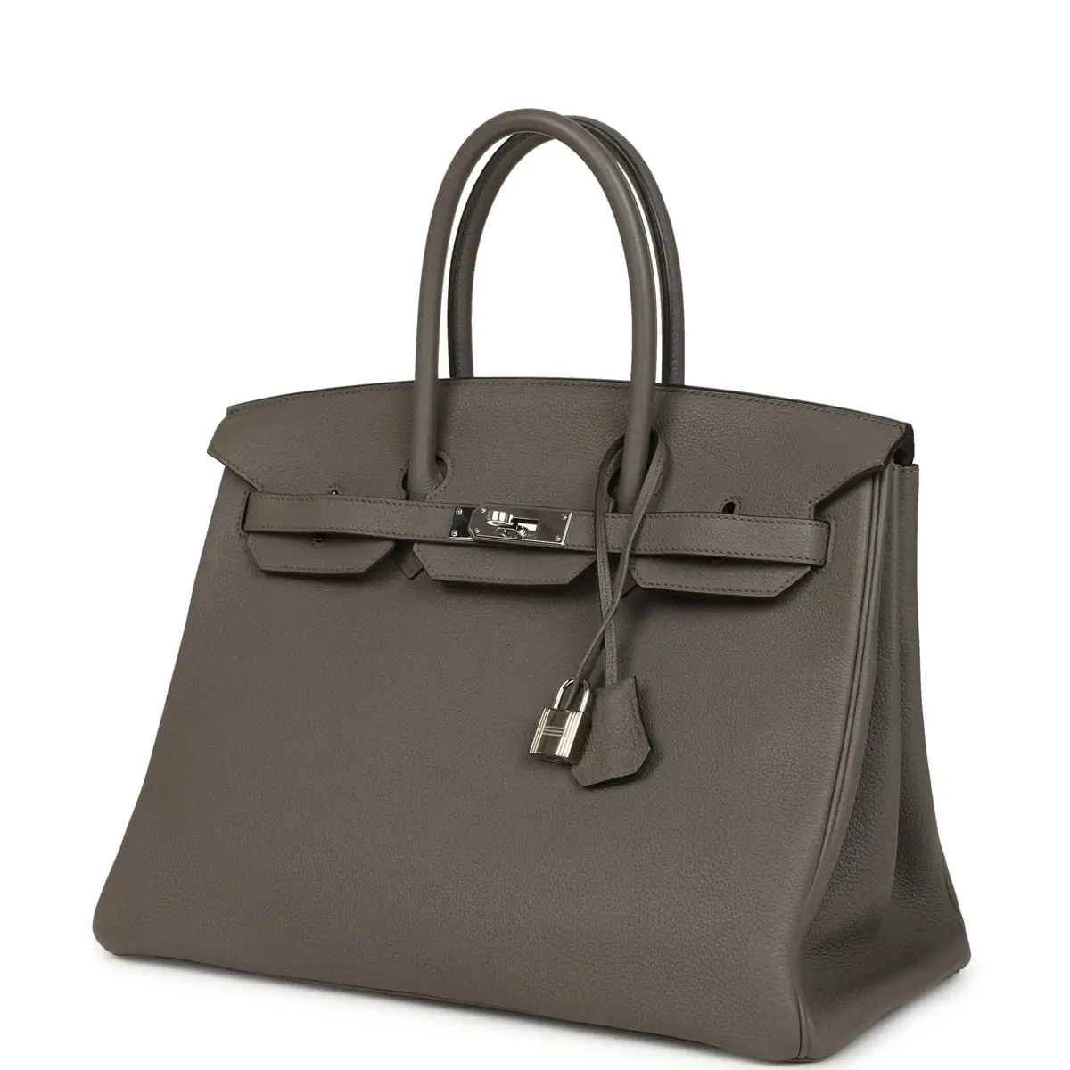 HERMÈS Pre-owned Hermes Birkin 35 Etain Togo Palladium Hardware | Thumbnail 5 HERMÈS Pre-owned Hermes Birkin 35 Etain Togo Palladium Hardware | Thumbnail 5