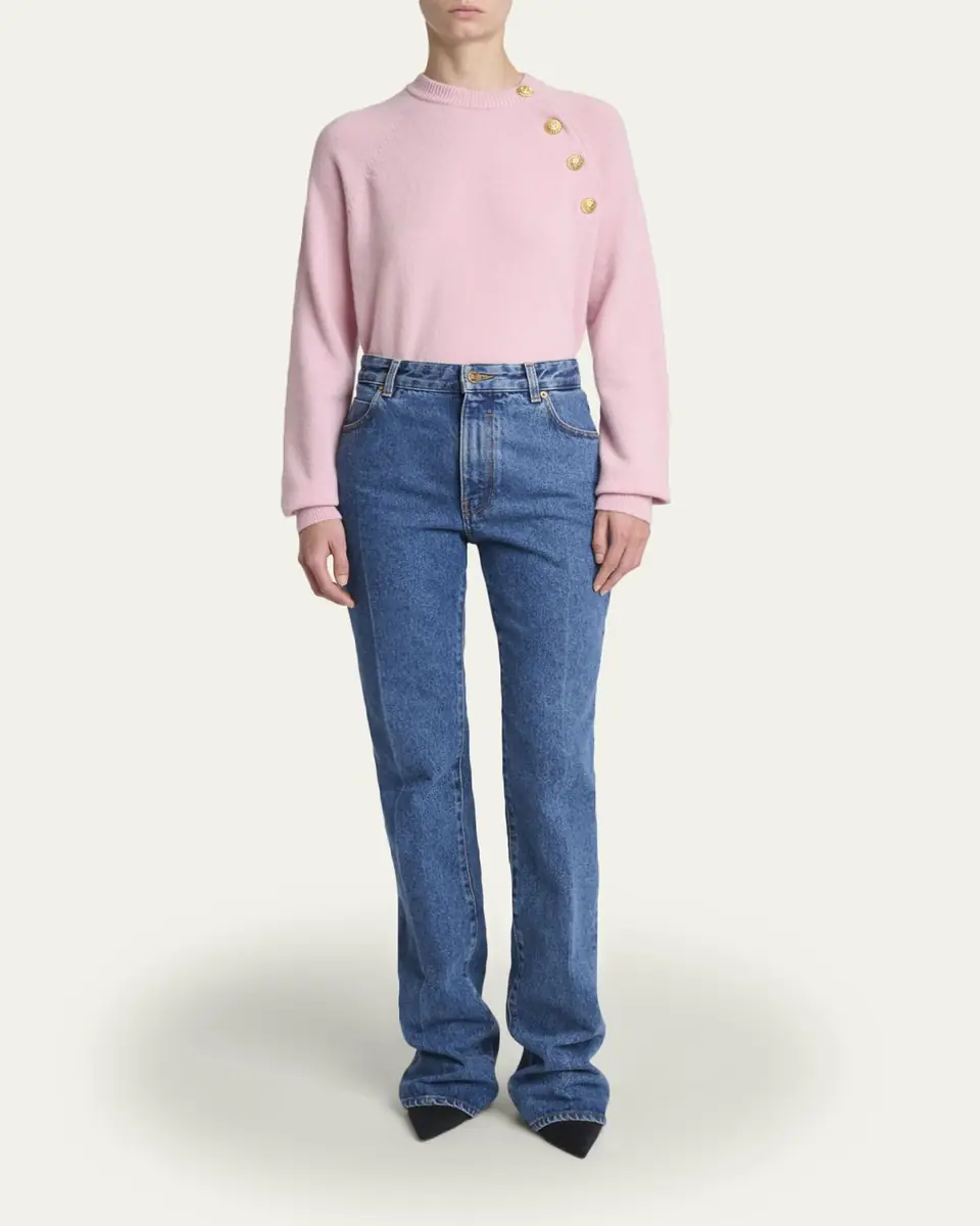 Balmain High-Rise Tailored Boot-Cut Jeans | Thumbnail 2 Balmain High-Rise Tailored Boot-Cut Jeans | Thumbnail 2