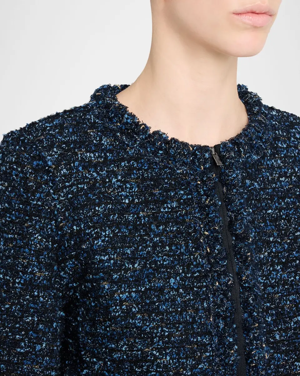 Lafayette 148 New York Pom Pom-Trim Boucle Tweed Jacket | Thumbnail 9 Lafayette 148 New York Pom Pom-Trim Boucle Tweed Jacket | Thumbnail 9