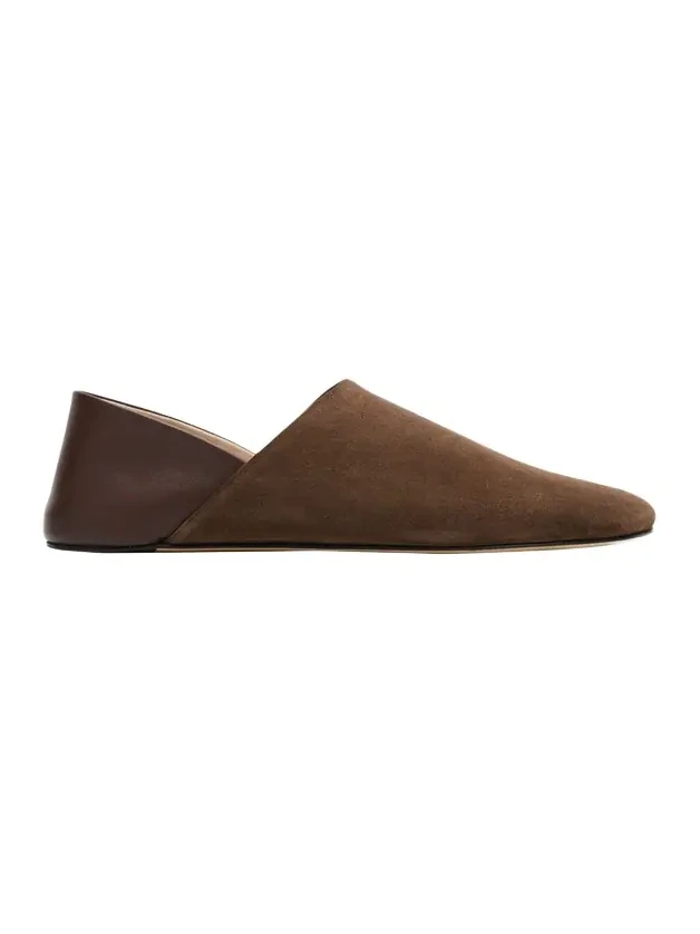Babouche Collapsible-Heel Mixed Leather Flats Babouche Collapsible-Heel Mixed Leather Flats