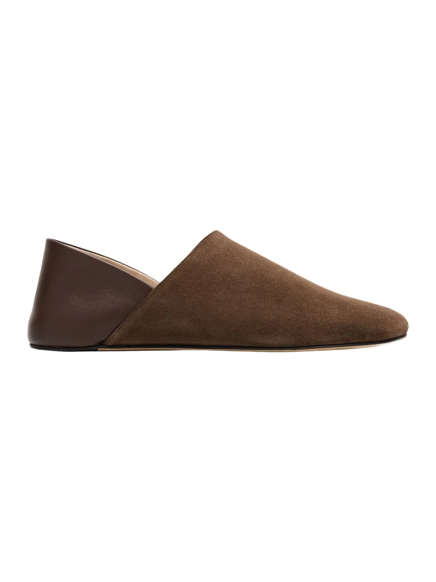 Babouche Collapsible-Heel Mixed Leather Flats Babouche Collapsible-Heel Mixed Leather Flats