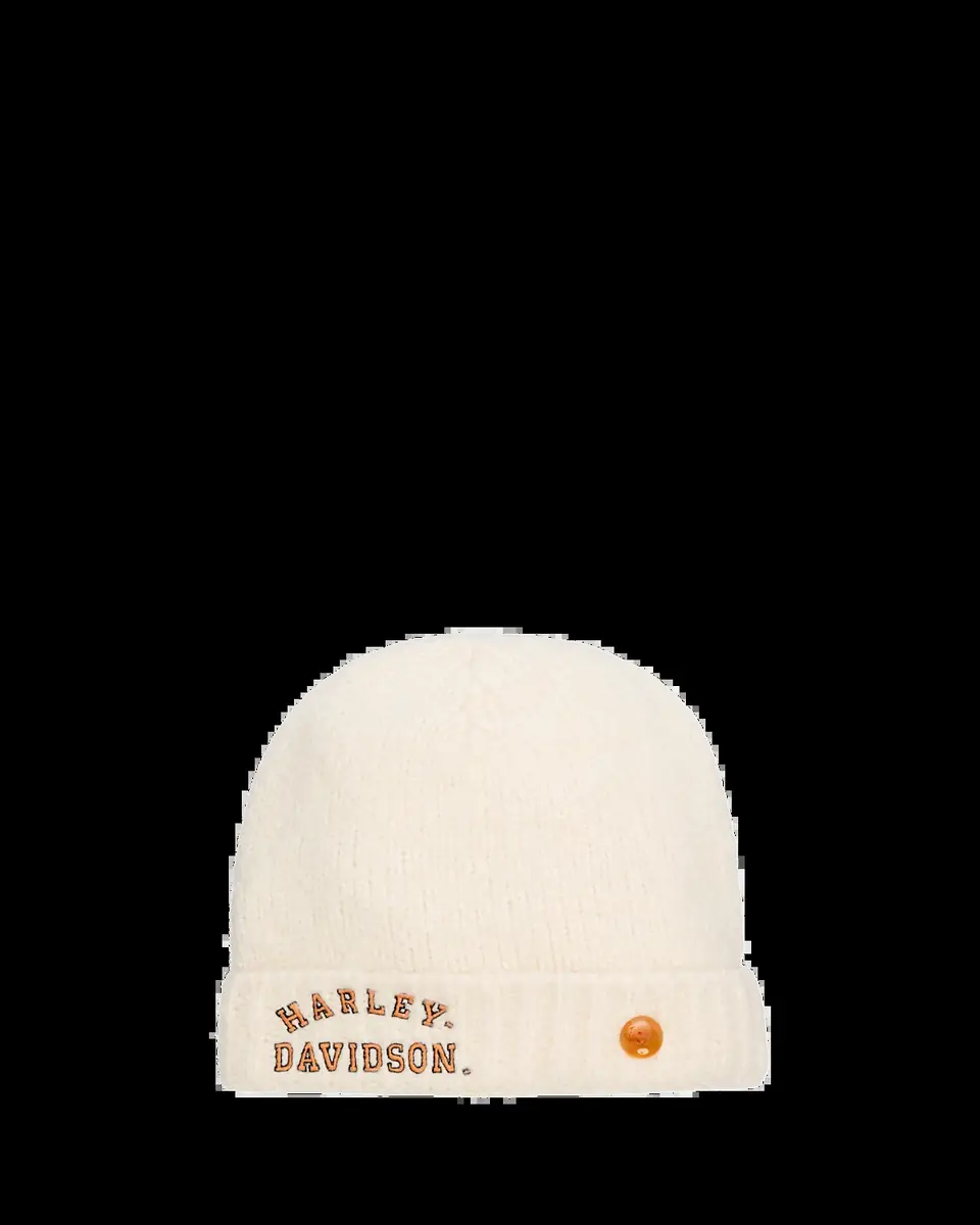God’s True Cashmere x Harley-Davidson Men's Boucle Cashmere Beanie | Thumbnail 2 God’s True Cashmere x Harley-Davidson Men's Boucle Cashmere Beanie | Thumbnail 2