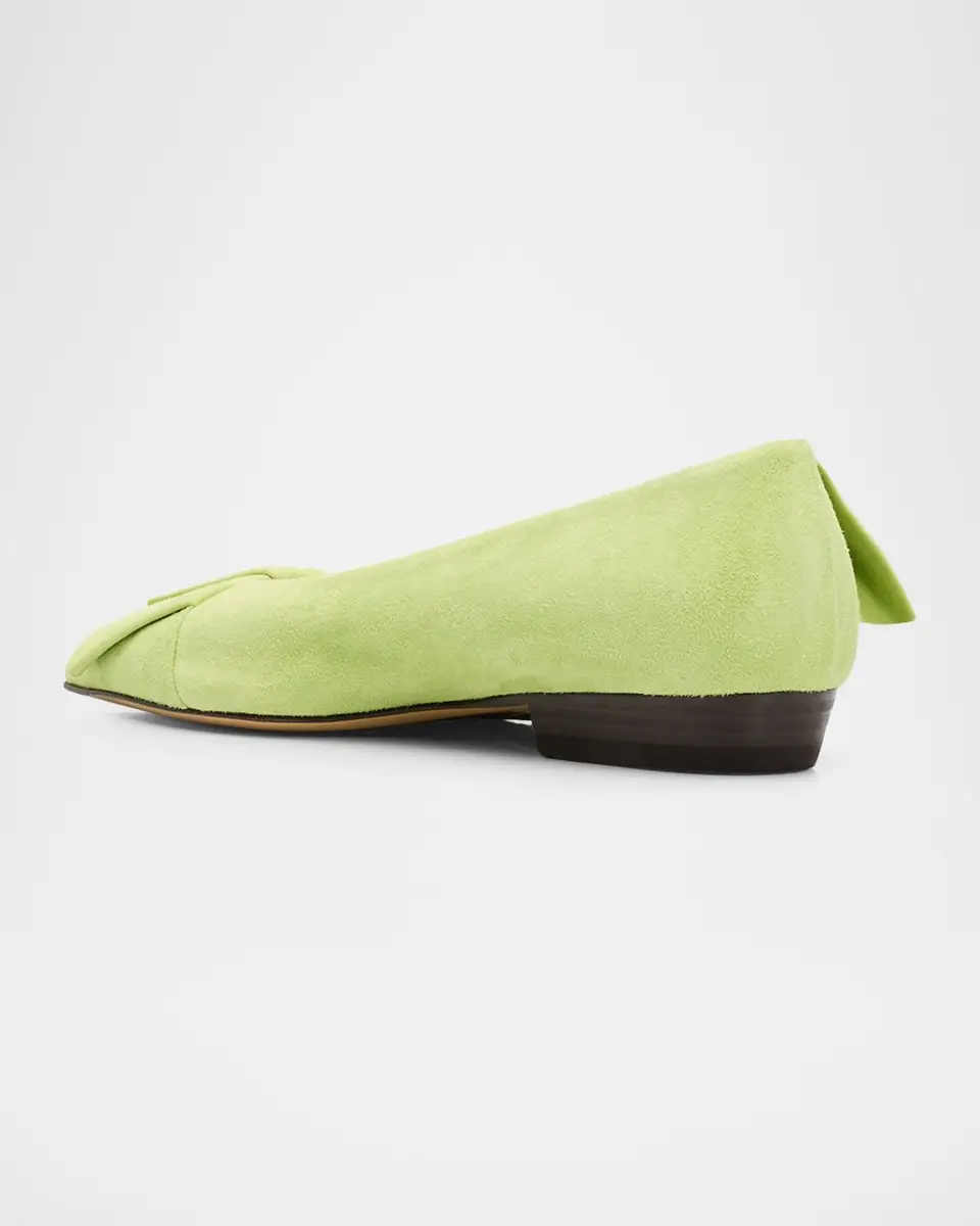 JW Anderson Suede Ruffle Ballerina Flats | Thumbnail 3