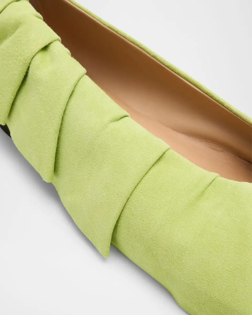 JW Anderson Suede Ruffle Ballerina Flats | Thumbnail 4