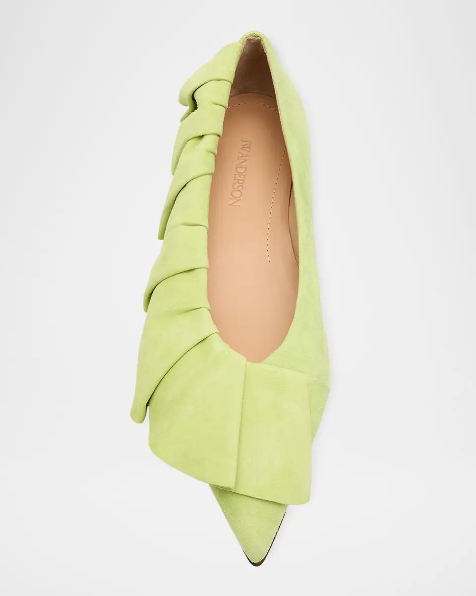 JW Anderson Suede Ruffle Ballerina Flats | Thumbnail 5