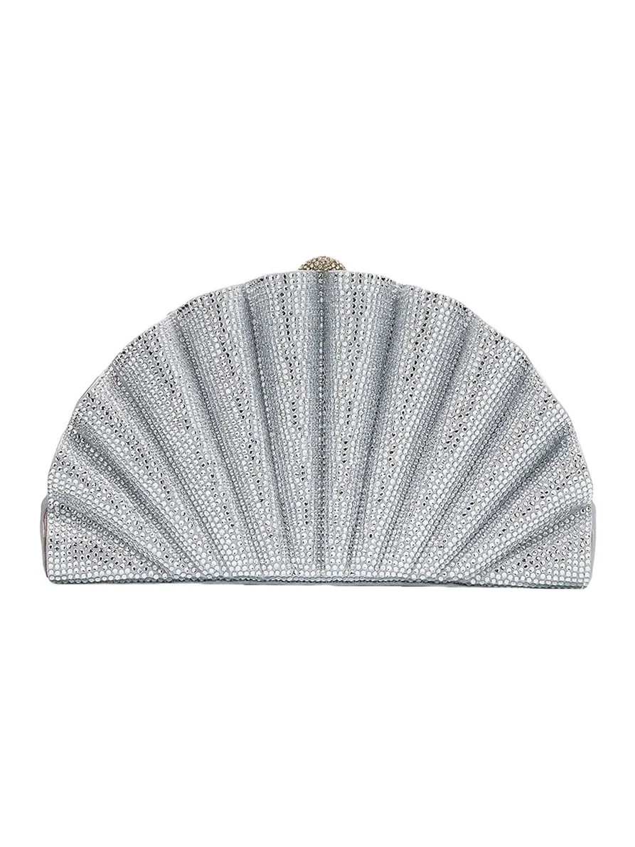 Origami Crystal Fan Clutch Bag