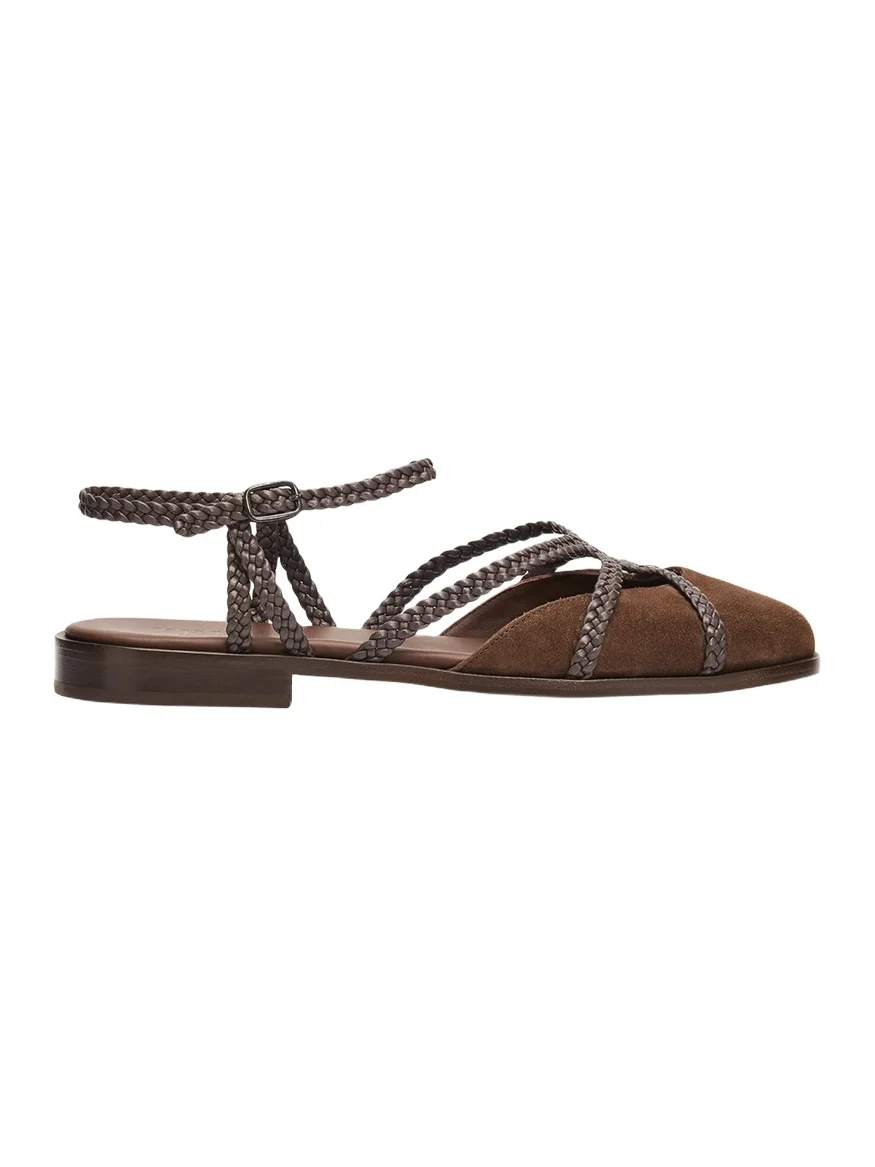 Hereu Ranya Braided Suede Sandals