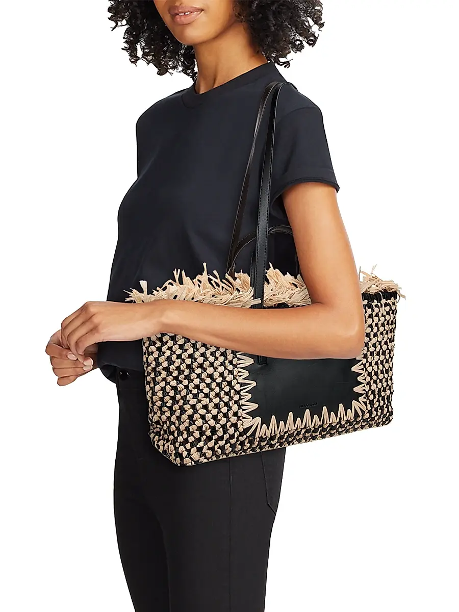 Ulla Johnson Women's Lali Small Raffia Tote Bag | Thumbnail 2 Ulla Johnson Women's Lali Small Raffia Tote Bag | Thumbnail 2