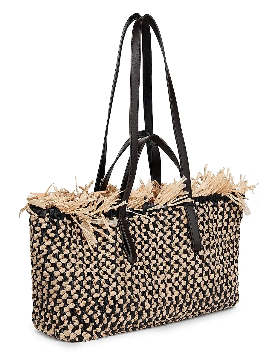 Ulla Johnson Women's Lali Small Raffia Tote Bag | Thumbnail 4 Ulla Johnson Women's Lali Small Raffia Tote Bag | Thumbnail 4