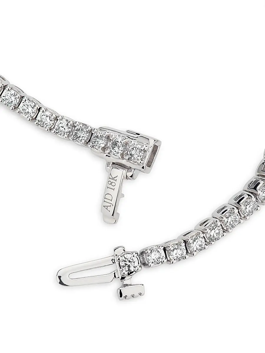 Saks Fifth Avenue Diamonds Women's 18K White Gold & 2.11 TCW Diamond Bracelet - White Gold | Thumbnail 3