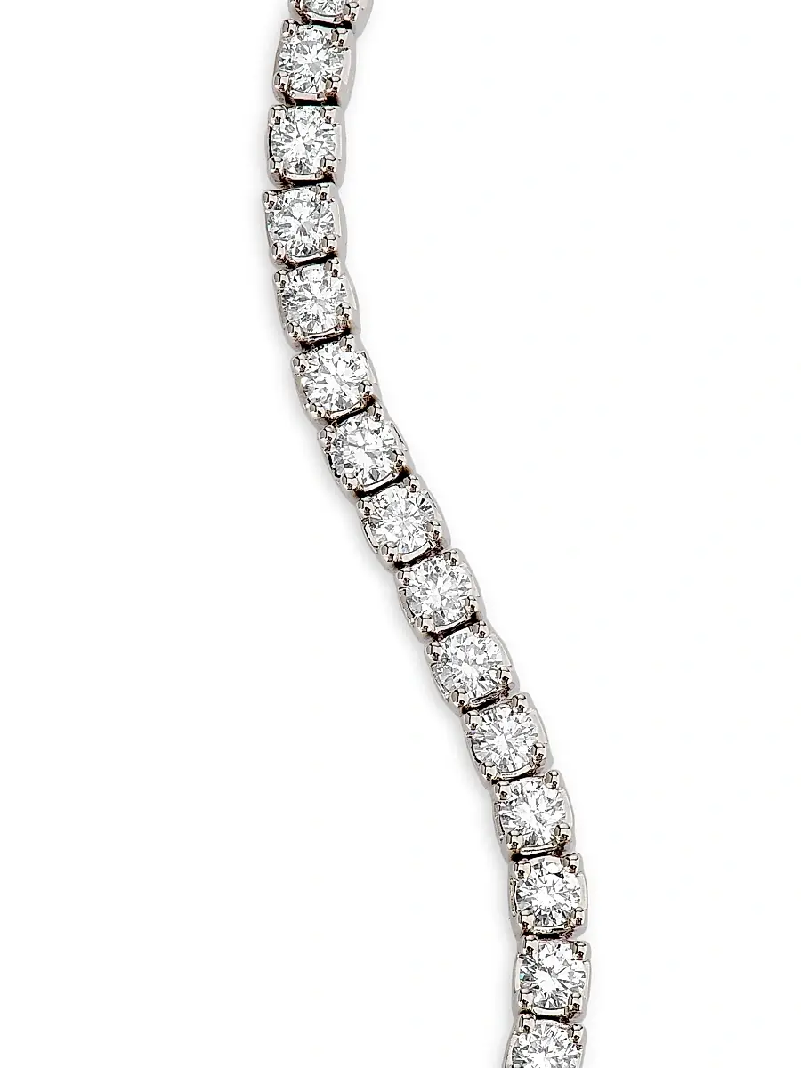 Saks Fifth Avenue Diamonds Women's 18K White Gold & 2.11 TCW Diamond Bracelet - White Gold | Thumbnail 4