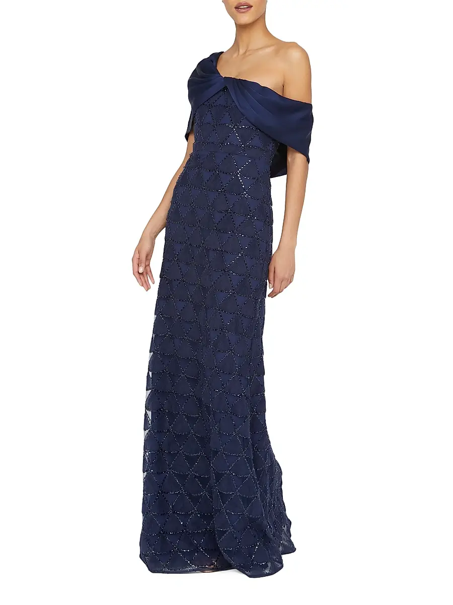 THEIA Women's Anabella Textured Tulle Gown | Thumbnail 3 THEIA Women's Anabella Textured Tulle Gown | Thumbnail 3