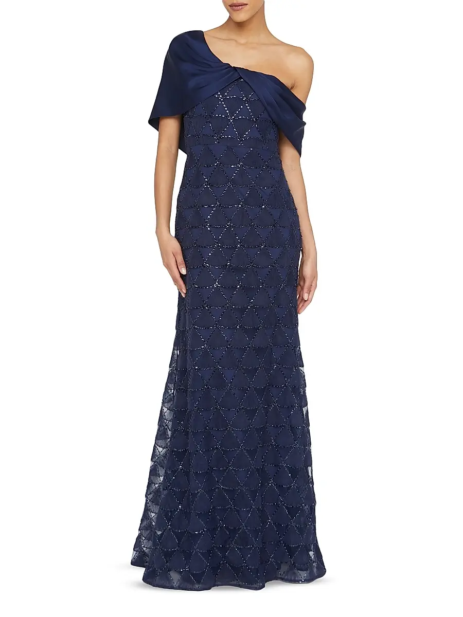 THEIA Women's Anabella Textured Tulle Gown | Thumbnail 5 THEIA Women's Anabella Textured Tulle Gown | Thumbnail 5