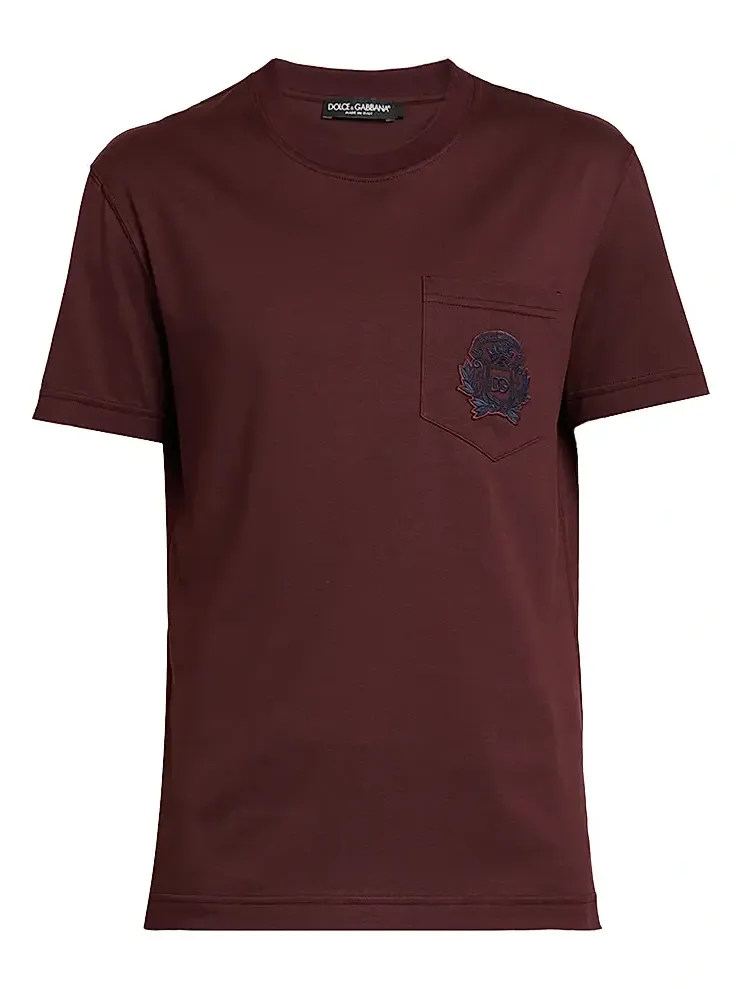 Men's Logo-Patch Cotton T-Shirt Men's Logo-Patch Cotton T-Shirt